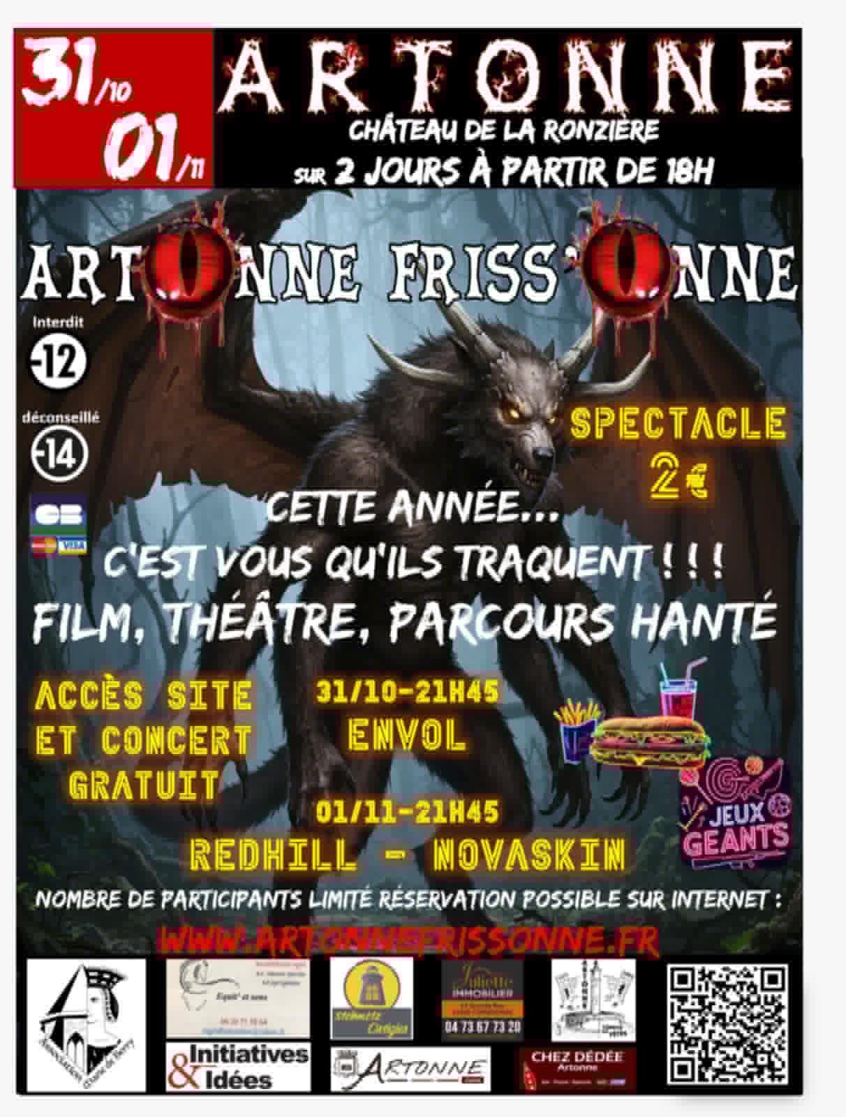 Affiche Artonne Frissonne 2025